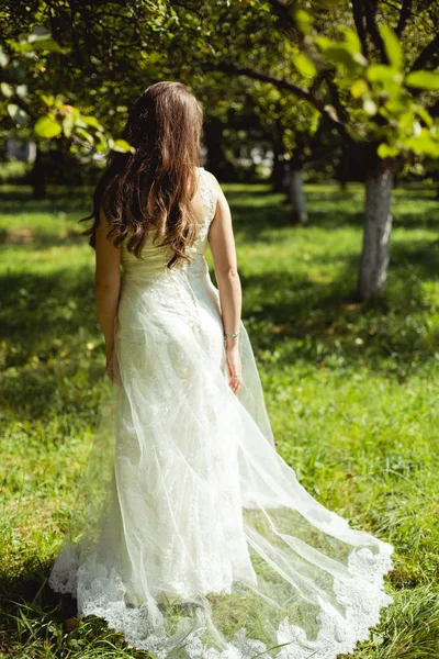 Portret van jonge mooie bruid — Stockfoto