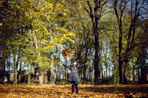 Linda chica en otoño Parque —  Fotos de Stock