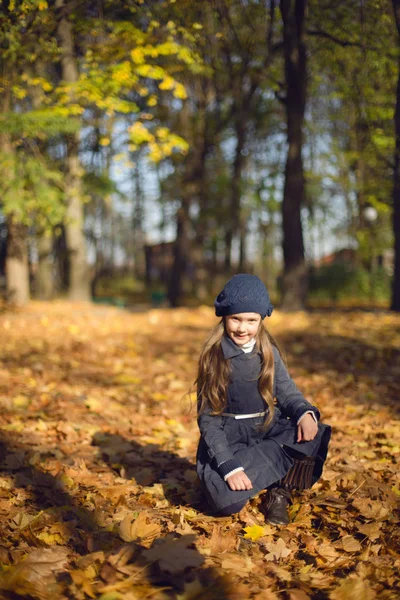 Linda chica en otoño Parque — Foto de Stock