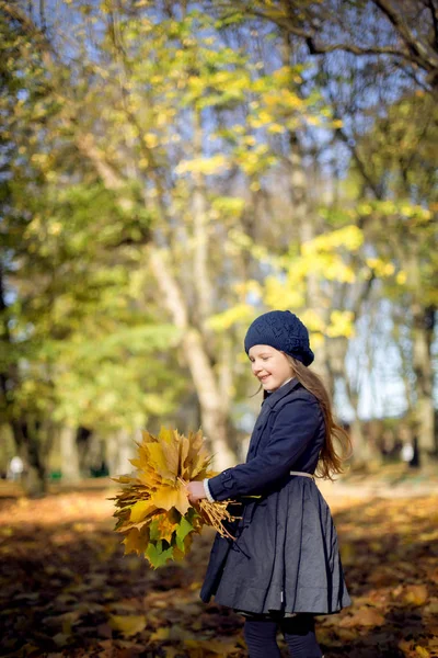 Linda chica en otoño Parque — Foto de Stock