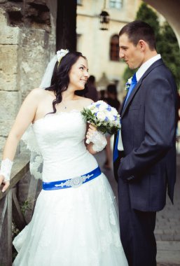 güzel düğün çift portre 