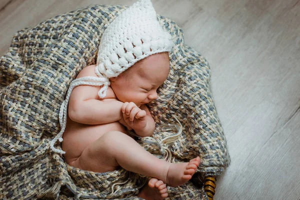 Sleeping newborn baby boy — Stock Photo, Image