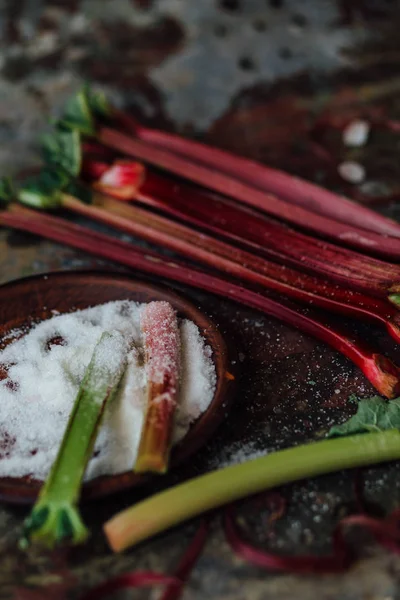 Fresh Rhubarb stalks — Stock Photo, Image