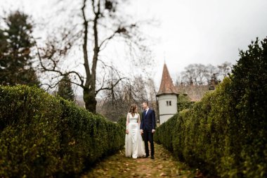 Gelin ve damat, düğün günü