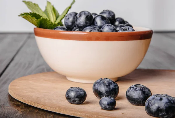 Fresh Blueberries in bowl — Stock Photo, Image