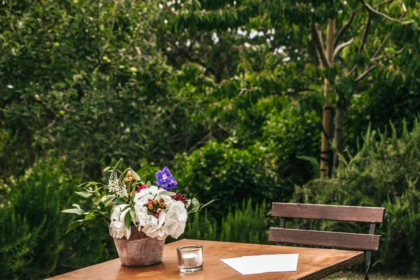 arka bahçe yeşil çayır ile 