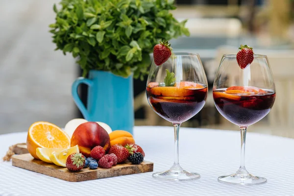 Delicious Red Sangria with fruits