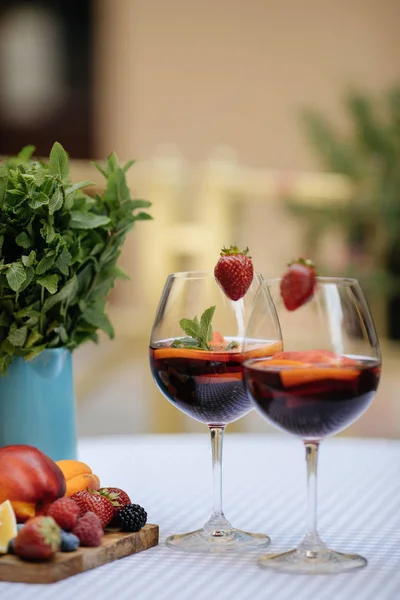 Delicious Red Sangria with fruits