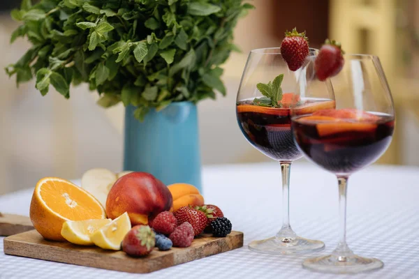 Delicious Red Sangria with fruits