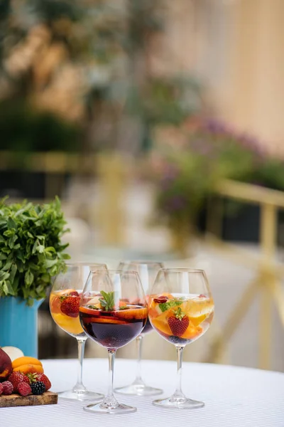 Delicious Red Sangria with fruits