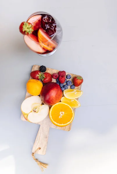 Delicious Red Sangria with fruits