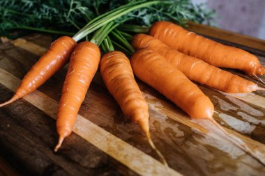 Arka plan üzerinde taze havuç