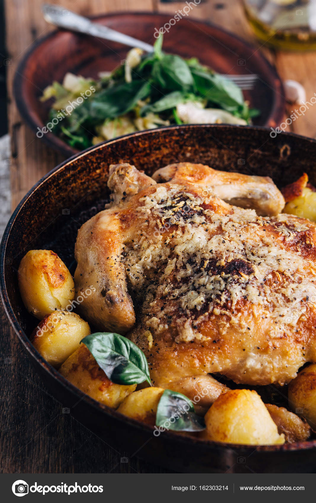 Baked whole chicken — Stock Photo © VAKSMANV101 162303214