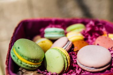 lezzetli kek macarons 