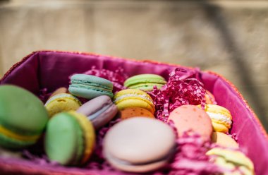 lezzetli kek macarons 