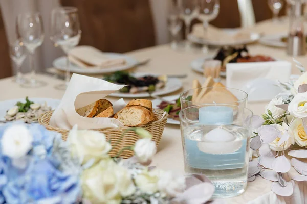 おいしい結婚式のフロント テーブル — ストック写真