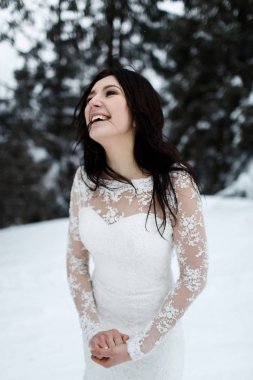 Kış ormandaki güzel gelin