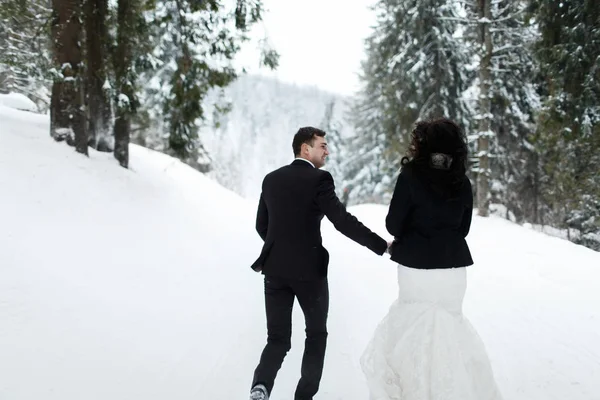 Gelin ve damat kış orman