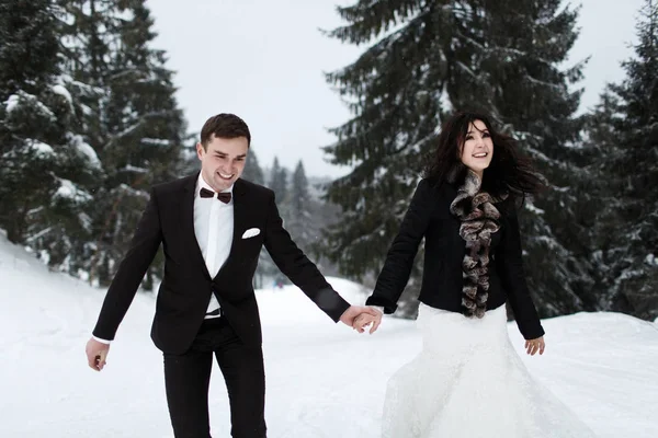  Gelin ve damat kış orman