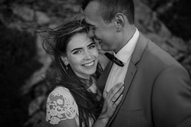 Mutlu güzel gelin ve damat 