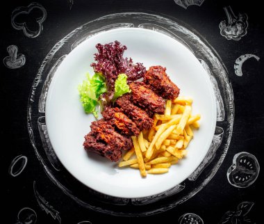 et ve kızarmış patates