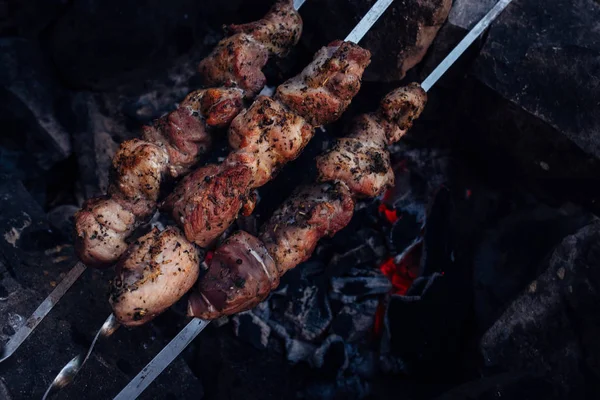 Et şiş ızgara — Stok fotoğraf