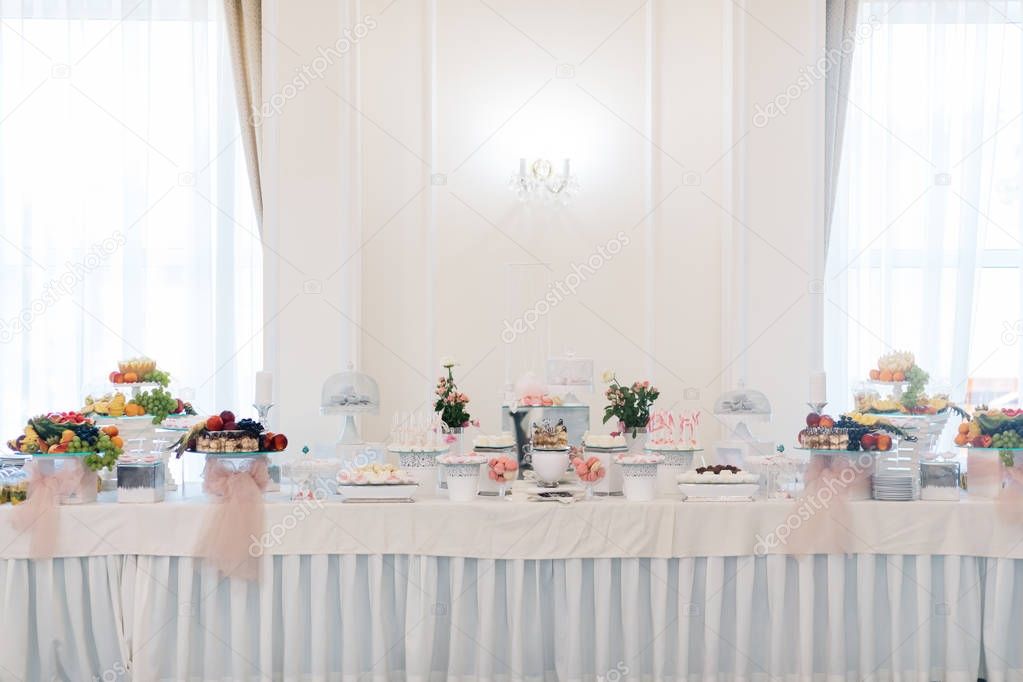 Delicious Wedding Reception Candy Bar Stock Photo C Vaksmanv101