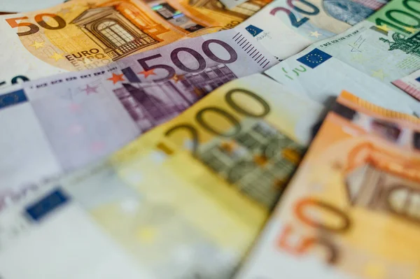 Dinero en euros. Fondo de caja en euros — Foto de Stock