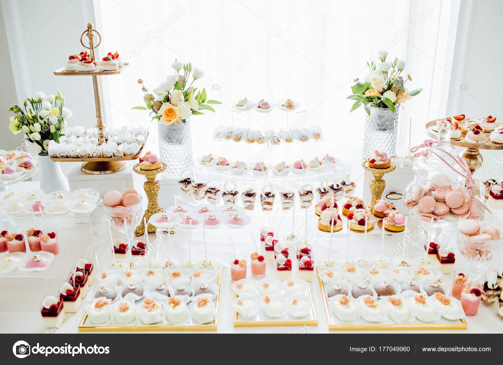 Delicious Wedding Reception Candy Bar Stock Photo C Vaksmanv101