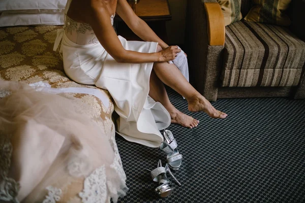 Nice legs of the bride