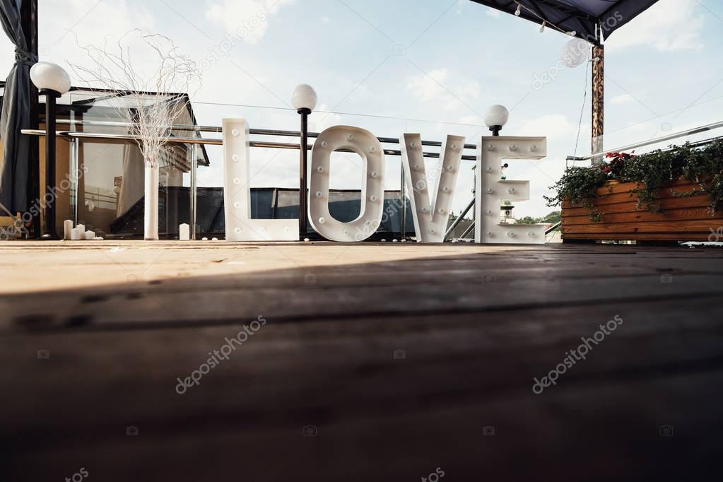 Stylish large Love sign