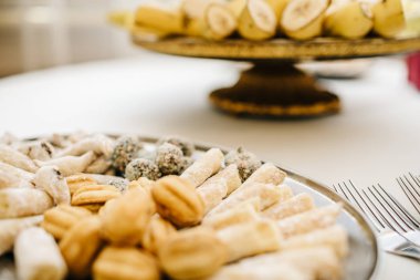 Düğün rustik kurabiye, şeker çubuğu.