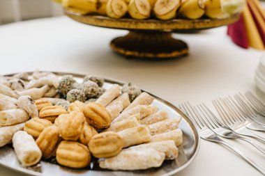 Düğün rustik kurabiye, şeker çubuğu.