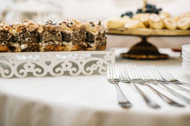 Düğün rustik kek, şeker çubuğu.