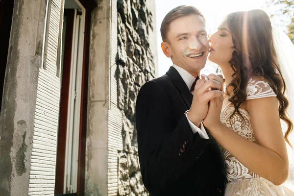 Beautiful Bride Groom Wedding Day — Stock Photo, Image