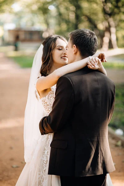 Hermosa Novia Novio Día Boda —  Fotos de Stock