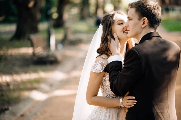 Hermosa Novia Novio Día Boda —  Fotos de Stock