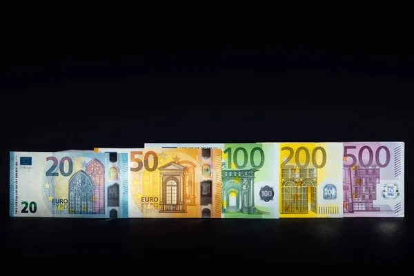 Банкноты Евро Различные Банкноты Евро — стоковое фото