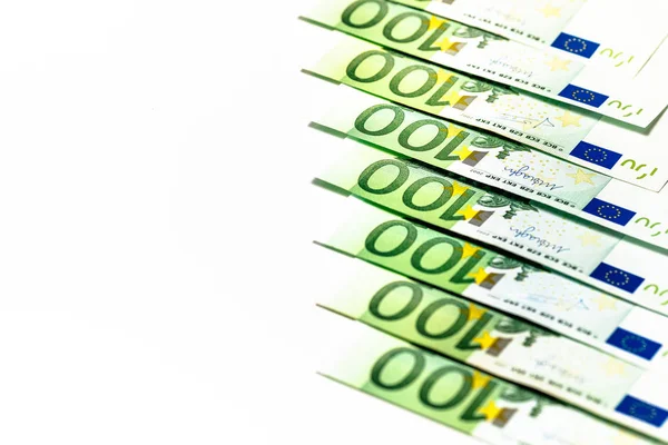 Euro Geld Euro Bargeld Hintergrund Euro Banknoten — Stockfoto