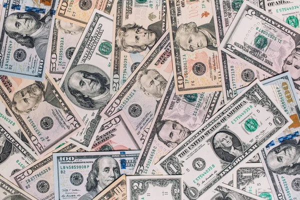 Δολάρια Ηπα Τραπεζογραμματίων Από Τις Ηνωμένες Πολιτείες Της Αμερικής — Φωτογραφία Αρχείου