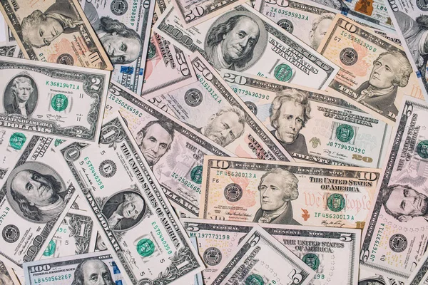 Stock image Mixed dollar, money background