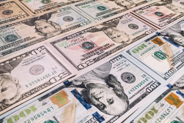 farklı banka notları dolar, para, faturaları