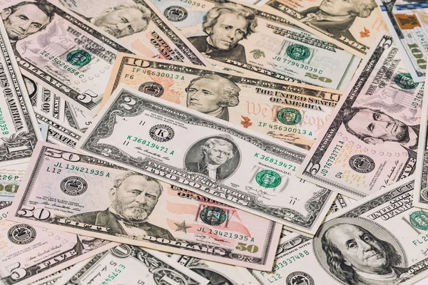 Δολάρια Ηπα Τραπεζογραμματίων Από Τις Ηνωμένες Πολιτείες Της Αμερικής — Φωτογραφία Αρχείου