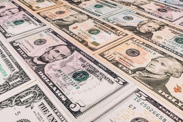 Different Bank Notes Dollars Money Bills — Stock Photo, Image