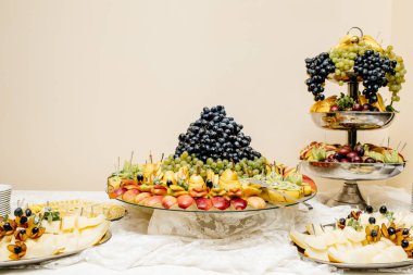 şık lüks için Resepsiyon düğün parti, dekor masa meyve, yemek tedarik