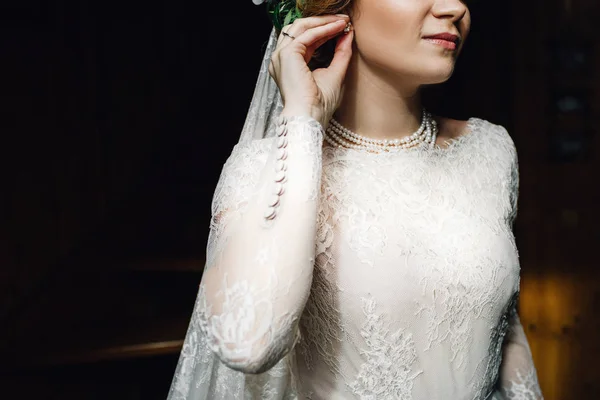 Όμορφη Νεαρή Νύφη Μακιγιάζ Γάμου — Φωτογραφία Αρχείου