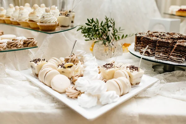 Deliciosos Doces Buffet Doces — Fotografia de Stock