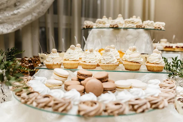 Deliciosos Doces Buffet Doces — Fotografia de Stock