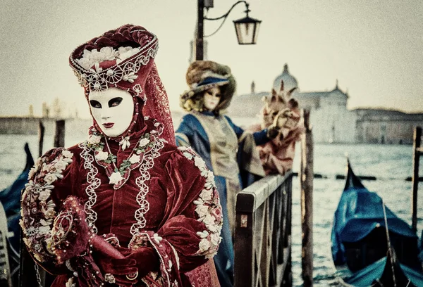 Pessoas Todo Mundo Vêm Carnaval Veneza — Fotografia de Stock