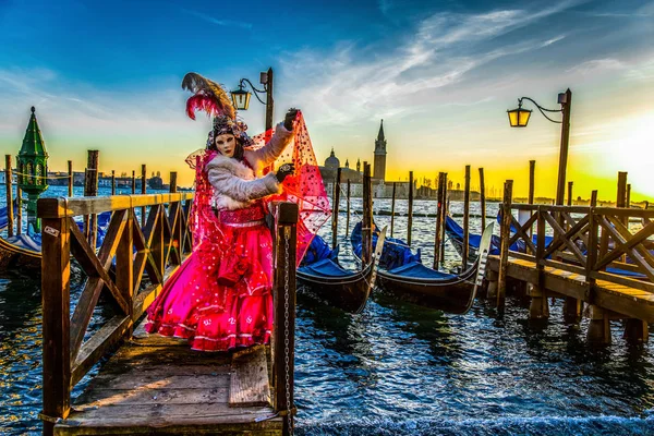 Des Gens Monde Entier Viennent Carnaval Venise — Photo